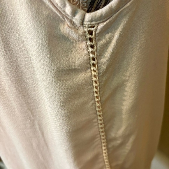 Zara Basic Top Medium Pale Pink Sleeveless Tunic Eyelets Trim Viscose Liteweight - Picture 8 of 14